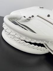 Balenciaga Le City Bag Small in White Arena Lambskin - 29.9x19.1x9.9cm - 4