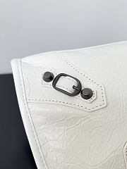 Balenciaga Le City Bag Small in White Arena Lambskin - 29.9x19.1x9.9cm - 2