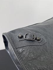 Balenciaga Le City Bag Small in Gray Arena Lambskin - 29.9x19.1x9.9cm - 6