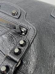 Balenciaga Le City Bag Small in Gray Arena Lambskin - 29.9x19.1x9.9cm - 5