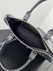 Balenciaga Le City Bag Small in Gray Arena Lambskin - 29.9x19.1x9.9cm - 4