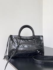 Balenciaga Le City Bag Small in Black Arena Lambskin - 29.9x19.1x9.9cm - 4