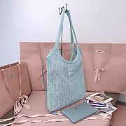 Miumiu Ivy Sequin Mesh Bag 5BG231 Anise - 40x35cm  - 4
