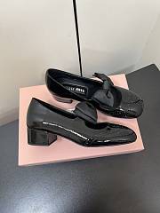 Miumiu Patent Leather Pumps With Bow Black 4cm - 6
