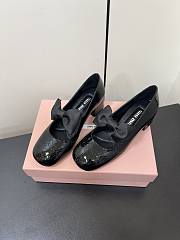 Miumiu Patent Leather Pumps With Bow Black 4cm - 4