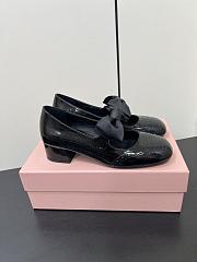 Miumiu Patent Leather Pumps With Bow Black 4cm - 3