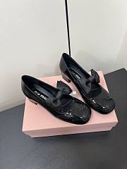 Miumiu Patent Leather Pumps With Bow Black 4cm - 2