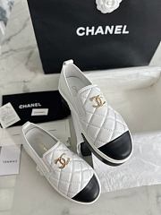 Chanel Quilted Logo Slip On Espadrille Sneakers White - 4