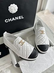 Chanel Quilted Logo Slip On Espadrille Sneakers White - 5