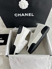 Chanel Quilted Logo Slip On Espadrille Sneakers White - 2