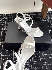 Chanel Diamond Heel Sandals White - 2