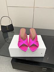 Amina Muaddi Satin Mule Pink - 3