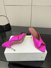Amina Muaddi Satin Mule Pink - 4