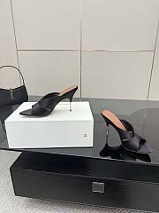 Amina Muaddi Satin Mule Black - 6