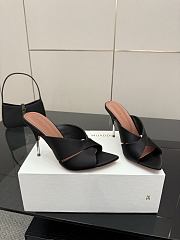 Amina Muaddi Satin Mule Black - 4
