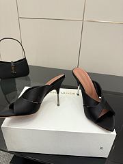 Amina Muaddi Satin Mule Black - 2