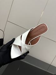 Amina Muaddi Satin Mule White - 5