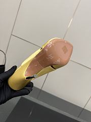 Amina Muaddi Satin Mule Yellow - 6
