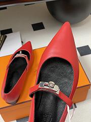 Hermes Kelly Ballet Flat Red - 6