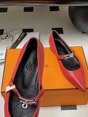 Hermes Kelly Ballet Flat Red - 5