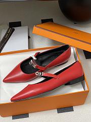 Hermes Kelly Ballet Flat Red - 2