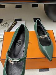 Hermes Kelly Ballet Flat Green - 4