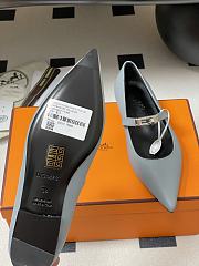 Hermes Kelly Ballet Flat Blue - 6
