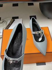 Hermes Kelly Ballet Flat Blue - 5