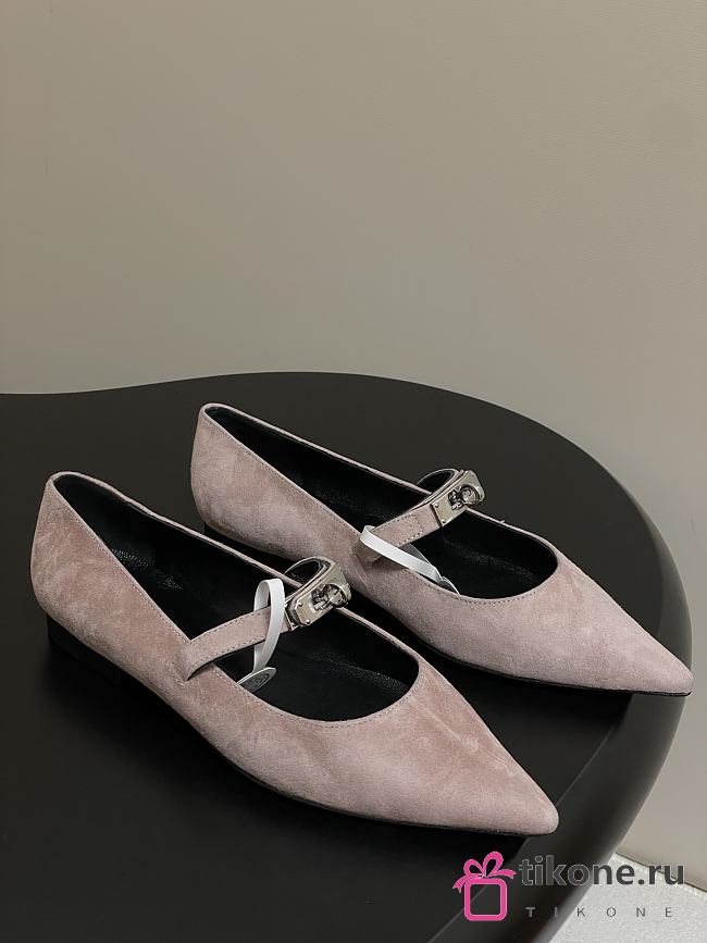 Hermes Kelly Ballet Flat Suede  - 1