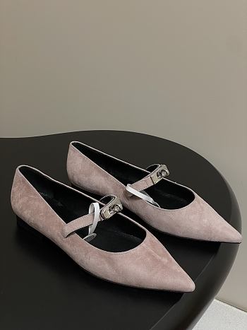 Hermes Kelly Ballet Flat Suede 