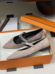 Hermes Kelly Ballet Flat Suede  - 2