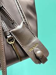 Prada Medium Re-nylon And Leather Tote Bag 1BG578 Dark Brown - 28.5x23x15cm - 3