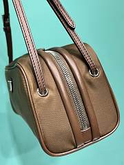 Prada Swing Re-nylon And Leather Shoulder Bag 1BC249 Brown - 28x11.5x10cm - 2