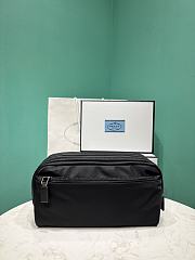 Prada Re-nylon And Saffiano Leather Travel Pouch 2NA030 Black - 26x11x14cm - 3