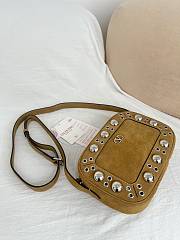 Valentino Garavani Nellcote Suede Shoulder Bag Beige - 23x16x6cm - 3