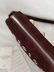 Valentino Garavani Nellcote Suede Shoulder Bag Brown - 23x16x6cm - 6