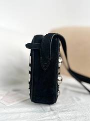Valentino Garavani Nellcote Suede Shoulder Bag Black - 23x16x6cm - 2