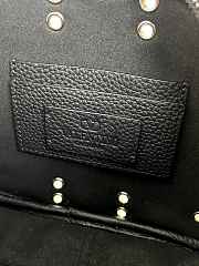 Valentino Garavani Nellcote Grained Calfskin Shoulder Bag Black - 23x16x6cm - 5