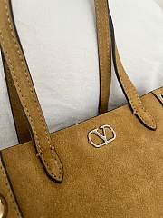 Valentino Garavani Nellcote Mini Suede Shopping Bag Beige - 21x16x5cm - 6