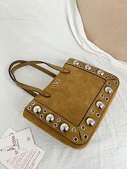 Valentino Garavani Nellcote Mini Suede Shopping Bag Beige - 21x16x5cm - 5