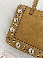 Valentino Garavani Nellcote Mini Suede Shopping Bag Beige - 21x16x5cm - 3