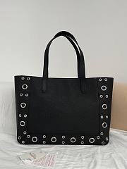 Valentino Garavani Nellcote Medium Grained Calfskin Shopping Bag Black - 40x30x13cm - 4