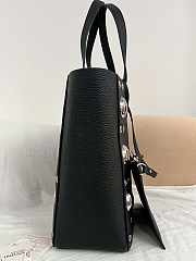 Valentino Garavani Nellcote Medium Grained Calfskin Shopping Bag Black - 40x30x13cm - 6