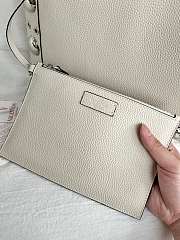 Valentino Garavani Nellcote Medium Grained Calfskin Shopping Bag White - 40x30x13cm - 2