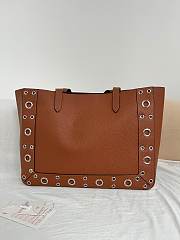 Valentino Garavani Nellcote Medium Grained Calfskin Shopping Bag Brown - 40x30x13cm - 5