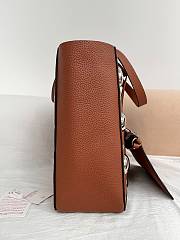 Valentino Garavani Nellcote Medium Grained Calfskin Shopping Bag Brown - 40x30x13cm - 3