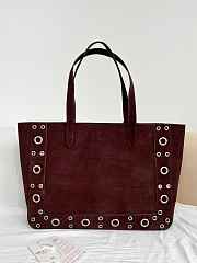 Valentino Garavani Nellcote Medium Suede Shopping Bag Brown - 40x30x13cm - 5