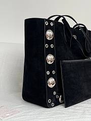 Valentino Garavani Nellcote Medium Suede Shopping Bag Black - 40x30x13cm - 2