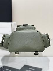 Chanel Grained Shiny Calfskin & Gold Tone Metal Backpack Khaki - 21.5x19.5x12cm - 2