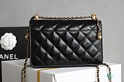 Chanel Wallet On Chain Shiny Calfskin Gold Tone Metal Black - 12.3x19.2x3.5cm - 3